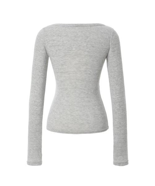 KHAKIPOINT(カーキポイント)の「Steel Button Top (light gray)(Tシャツ/カットソー・レディース・その他・FREE)」の3枚目の写真