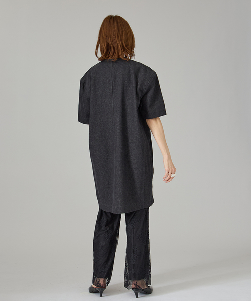 VERMEIL par iena（ヴェルメイユパーイエナ）の「BOWTE バウト Denim Minimum ショートドレス 261090001（ワンピース・レディース・ブラック系その他・SMALL）」の13枚目の写真