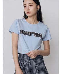 MURUA（ムルーア）の「パターンロゴパッチTシャツ（Tシャツ/カットソー）」