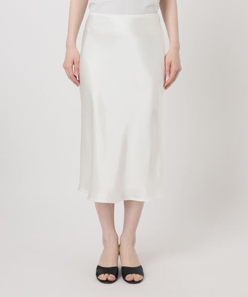 EDIT. FOR LULU（エディットフォールル）の「ウォッシャブルサテンミディスカート（スカート・レディース・ホワイト/グリーン・34/36）」の14枚目の写真