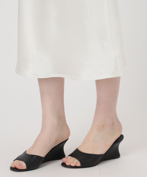 EDIT. FOR LULU（エディットフォールル）の「ウォッシャブルサテンミディスカート（スカート・レディース・ホワイト/グリーン・34/36）」の21枚目の写真