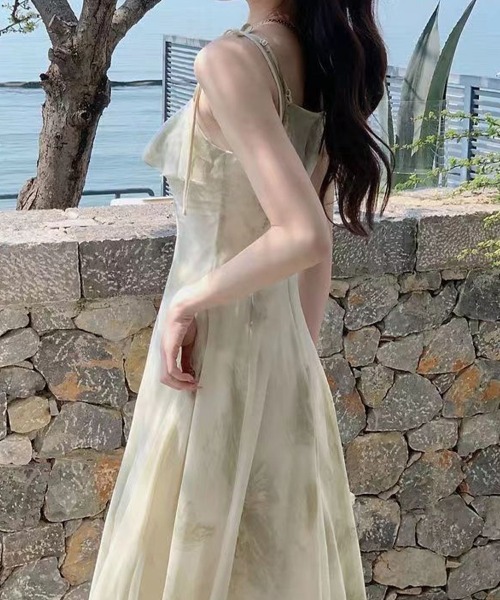 SallyLunn(サリーラン)の「シアーニュアンス柄キャミフレアワンピース(ワンピース・レディース・グリーン・MEDIUM/LARGE)」の12枚目の写真