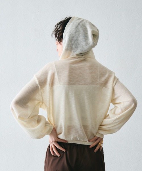 匿名様ブージュ背中あきニットベージュ、トロワニットパーカーグリーン セール】 【UNISEX】高機能 アウトドアニットパーカー （パーカー
