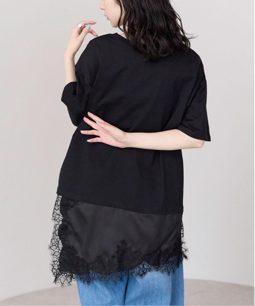 pocket(ポケット)の「レースドッキングTシャツ(Tシャツ/カットソー・レディース・ブラウン/ブラック/オフホワイト・FREE)」の20枚目の写真