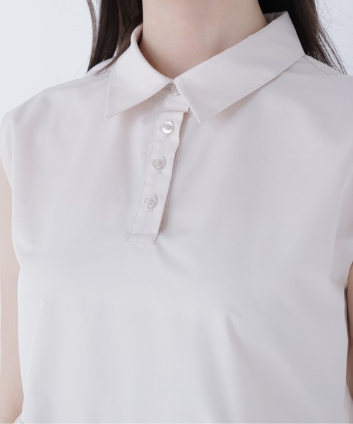 NATURAL BEAUTY BASIC（ナチュラルビューティーベーシック）の「ヘムフリルシャツブラウス（シャツ/ブラウス・レディース・ネイビー/ブルー系その他/ベージュ・ﾌﾘ-）」の19枚目の写真