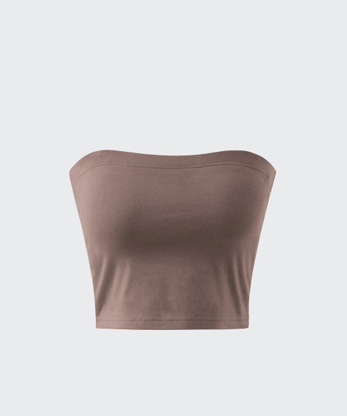 MUSINSA STANDARD WOMAN（ムシンサスタンダードウーマン）の「ウィメンズクロップチューブブラトップ[レッドブラウン]（その他トップス・レディース・その他・SMALL/MEDIUM/LARGE/X-SMALL）」の7枚目の写真