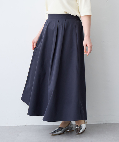 新品★22,000円 BRIEFING 定番ベーシックスカート ネイビーM anyfee/大きいサイズ】タックフレアスカート（2026SS）（スカート