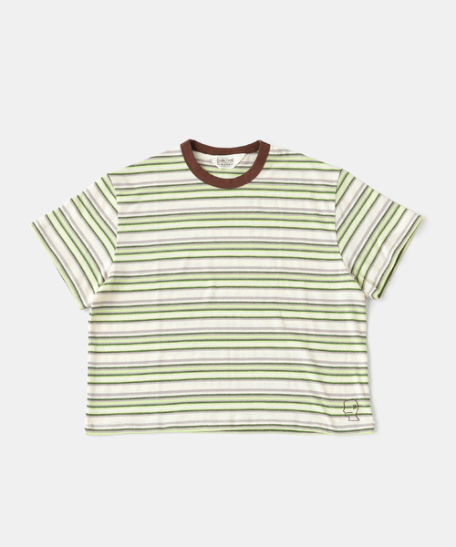 BRAIN DEAD(ブレインデット)の「BRAIN DEAD / ブレインデッド LOOPED STRIPE T-SHIRT(Tシャツ/カットソー・メンズ・グリーン系その他・LARGE/MEDIUM)」の1枚目の写真