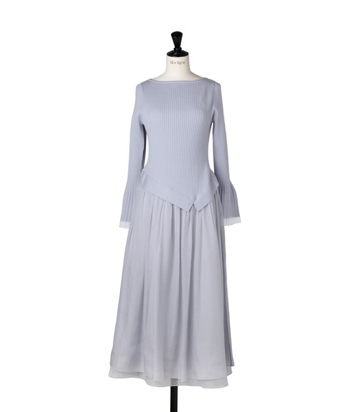Her lip to(ハーリップトゥー)の「Chiffon Knit Docking Dress(ワンピース・レディース・ブルー系・S/M)」の16枚目の写真