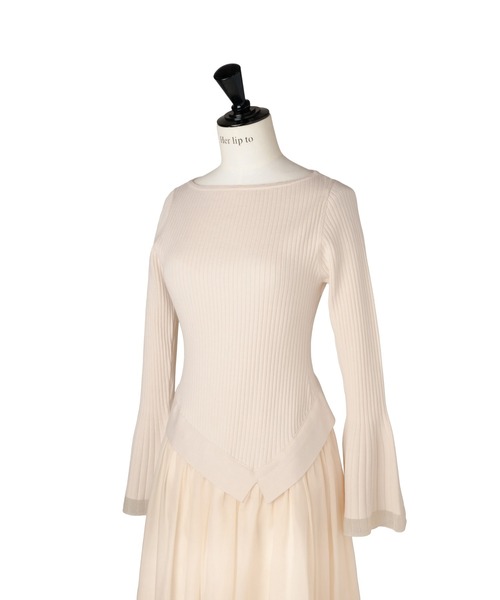 Her lip to(ハーリップトゥー)の「Chiffon Knit Docking Dress(ワンピース・レディース・ブルー系・S/M)」の10枚目の写真