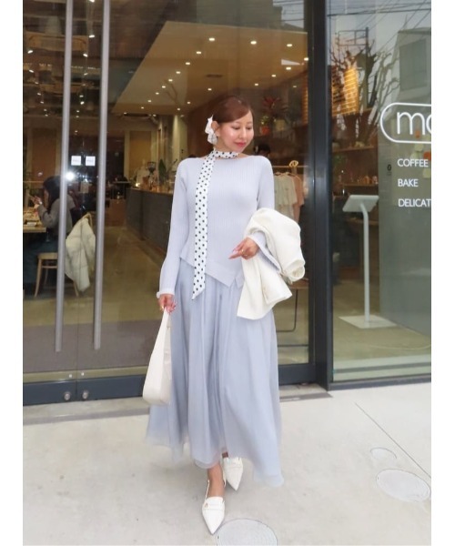 Her lip to(ハーリップトゥー)の「Chiffon Knit Docking Dress(ワンピース・レディース・ブルー系・S/M)」の20枚目の写真
