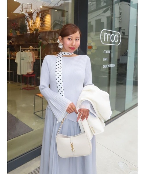 Her lip to(ハーリップトゥー)の「Chiffon Knit Docking Dress(ワンピース・レディース・ブルー系・S/M)」の22枚目の写真
