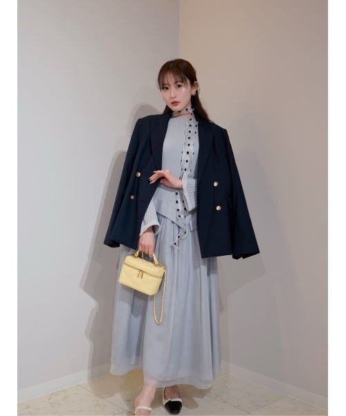 Her lip to(ハーリップトゥー)の「Chiffon Knit Docking Dress(ワンピース・レディース・ブルー系・S/M)」の19枚目の写真