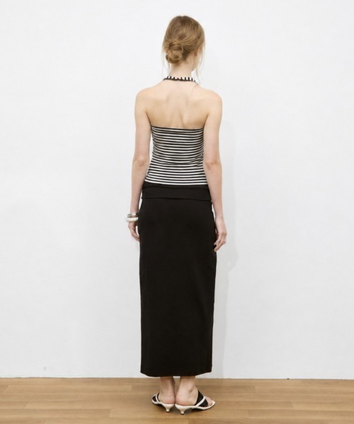 Rohwel(ローウェル)の「Border Cup-in Halter Neck Tank / ボーダーカップインホルターネックタンク(タンクトップ・レディース・ホワイト/グレー・FREE)」の21枚目の写真