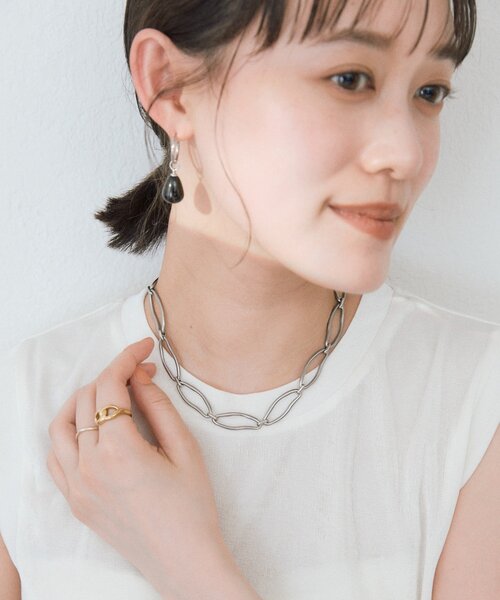 RIVE DROITE(リヴドロワ)の「【R.good】【調整可能/ステンレス】シェイプチェーンネックレス(ネックレス・レディース・シルバー/ゴールド・FREE)」の3枚目の写真