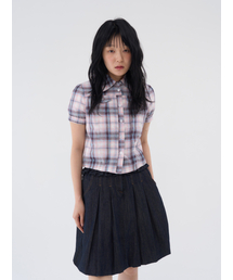 CONY（コール アウト ニューイヤー）の「チェックパフシャツ / パープル（シャツ/ブラウス）」