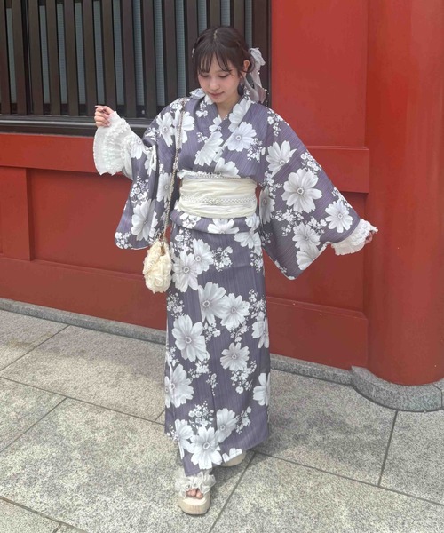 AS KNOW AS plus(アズノゥアズプラス)の「浴衣用 レースカフス付け袖(和装小物・レディース・ホワイト/ブラック・FREE)」の17枚目の写真