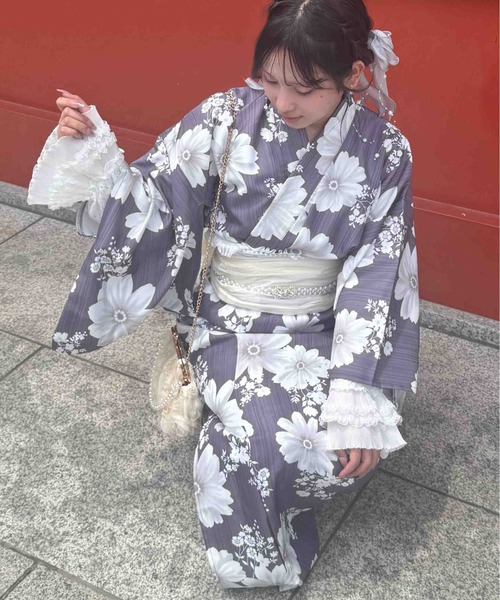 AS KNOW AS plus(アズノゥアズプラス)の「浴衣用 レースカフス付け袖(和装小物・レディース・ホワイト/ブラック・FREE)」の13枚目の写真