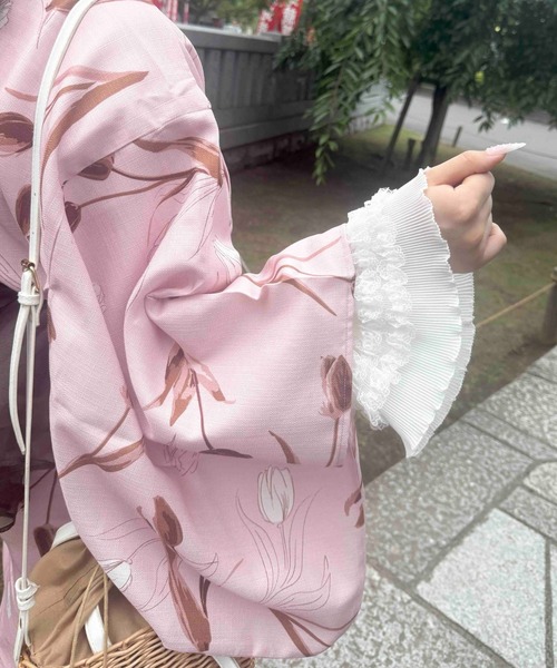 AS KNOW AS plus(アズノゥアズプラス)の「浴衣用 レースカフス付け袖(和装小物・レディース・ホワイト/ブラック・FREE)」の11枚目の写真