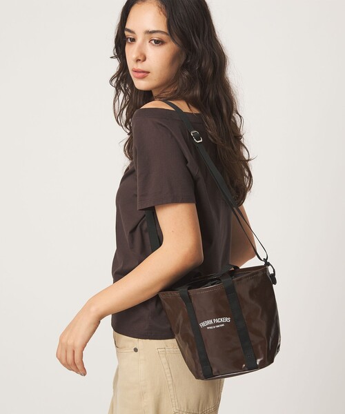FREDRIK PACKERS(フレドリックパッカーズ)の「【別注】<FREDRIK PACKERS>ドロストバッグ(トートバッグ・レディース・ダークブラウン/ブラック・FREE)」の10枚目の写真