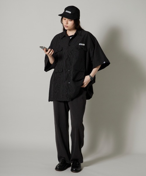 OK YESTERDAY(オッケーイエスタデイ)の「ショートスリーブ ユーティリティシャツ(シャツ/ブラウス・レディース・ブルー/カーキ/ブラック/ブラック×ホワイト/ネイビー・MEDIUM/LARGE)」の13枚目の写真