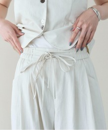 ダブルドロストバレルタックフォルムワイドパンツ/セットアップ可