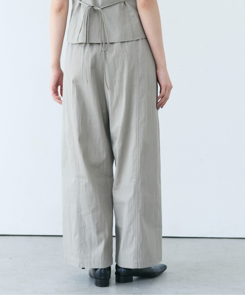 SOYEN(ソイエン)の「ダブルドロストバレルタックフォルムワイドパンツ/セットアップ可(その他パンツ・レディース・カーキ/アイボリー・F)」の20枚目の写真