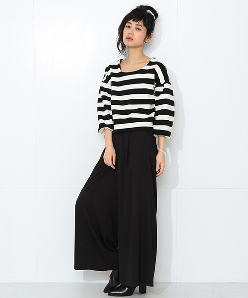 CAROLINA GLASER（カロリナ グレイサー）の「CAROLINA GLASER / リップル プルオーバー（その他トップス・レディース・アイボリー/ブラック×ホワイト・ONE SIZE）」の13枚目の写真