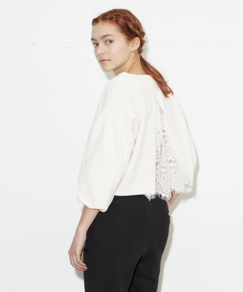 CAROLINA GLASER（カロリナ グレイサー）の「CAROLINA GLASER / リップル プルオーバー（その他トップス・レディース・アイボリー/ブラック×ホワイト・ONE SIZE）」の17枚目の写真