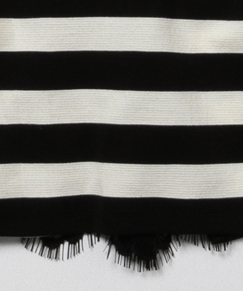 CAROLINA GLASER（カロリナ グレイサー）の「CAROLINA GLASER / リップル プルオーバー（その他トップス・レディース・アイボリー/ブラック×ホワイト・ONE SIZE）」の15枚目の写真