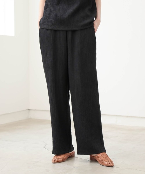 for/c(フォーシー)の「シャーリングリラクシーパンツ【サスティナブル】(その他パンツ・レディース・ブラック/ブラウン・L/M/LL)」の5枚目の写真