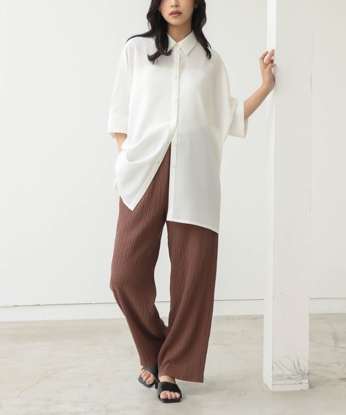 for/c(フォーシー)の「シャーリングリラクシーパンツ【サスティナブル】(その他パンツ・レディース・ブラック/ブラウン・L/M/LL)」の18枚目の写真