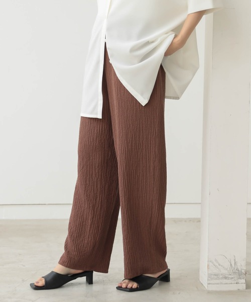 for/c(フォーシー)の「シャーリングリラクシーパンツ【サスティナブル】(その他パンツ・レディース・ブラック/ブラウン・L/M/LL)」の13枚目の写真