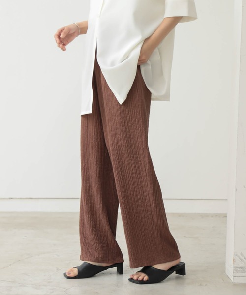for/c(フォーシー)の「シャーリングリラクシーパンツ【サスティナブル】(その他パンツ・レディース・ブラック/ブラウン・L/M/LL)」の14枚目の写真