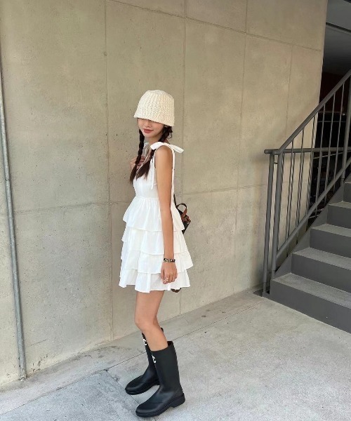 FAVORITO(ファヴォリート)の「レイヤードキャミワンピース(ワンピース・レディース・ホワイト・F)」の12枚目の写真