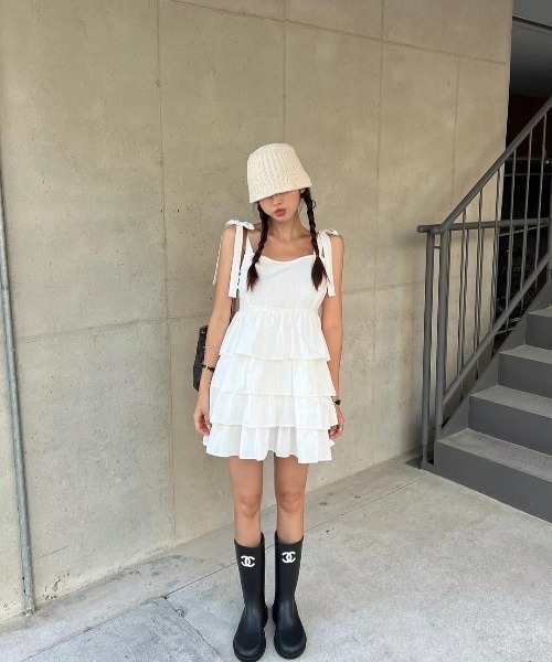 FAVORITO(ファヴォリート)の「レイヤードキャミワンピース(ワンピース・レディース・ホワイト・F)」の13枚目の写真