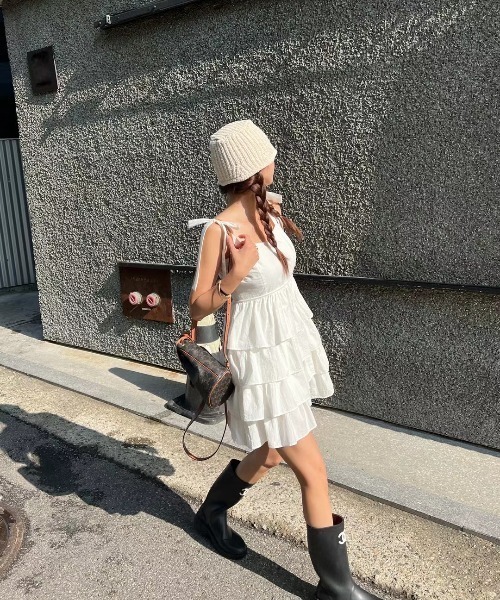 FAVORITO(ファヴォリート)の「レイヤードキャミワンピース(ワンピース・レディース・ホワイト・F)」の15枚目の写真