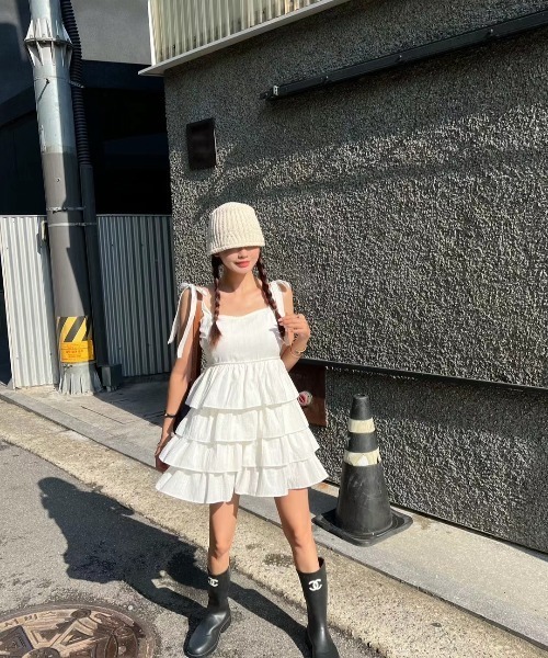 FAVORITO(ファヴォリート)の「レイヤードキャミワンピース(ワンピース・レディース・ホワイト・F)」の18枚目の写真