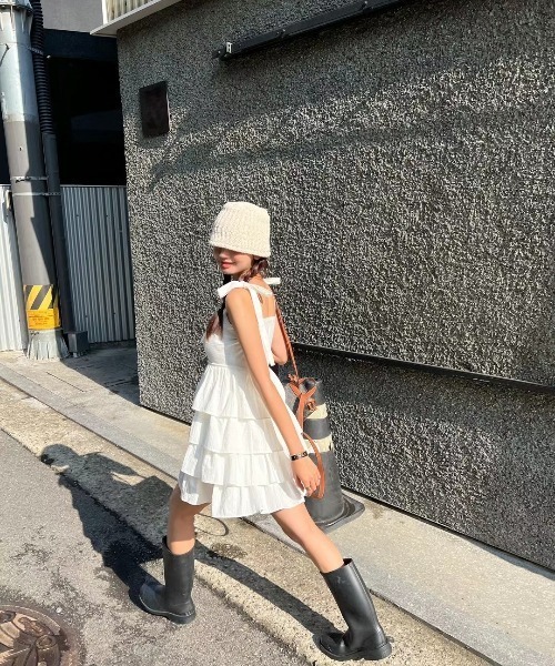 FAVORITO(ファヴォリート)の「レイヤードキャミワンピース(ワンピース・レディース・ホワイト・F)」の2枚目の写真