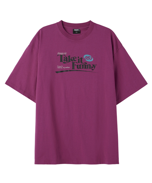 URBANAGE(アーバンエイジ)の「テイクイットファニー053 オーバー半袖_マゼンタピンク(Tシャツ/カットソー・レディース・その他・MEDIUM/LARGE)」の2枚目の写真