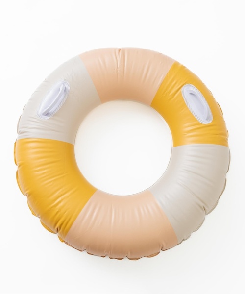and D. petit main(アンドディープティマイン)の「【SWIM】ハンドル付きボーダー浮き輪75cm(その他小物・キッズ・サックスブルー/イエロー/グリーン・F)」の1枚目の写真