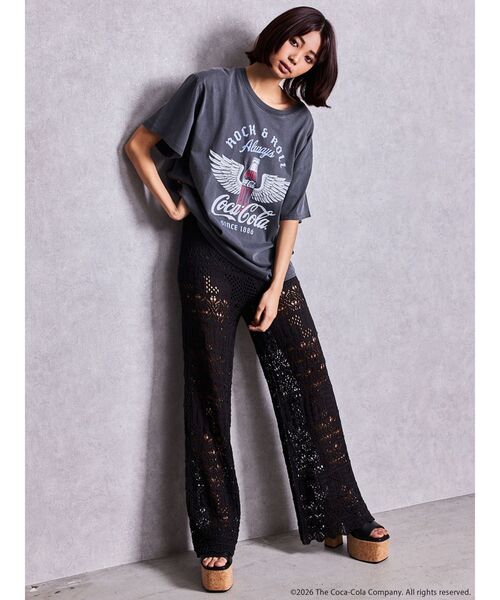 GYDA(ジェイダ)の「Coca-Cola vintage BIG Tシャツ(Tシャツ/カットソー・レディース・アイボリー/ブラック/チャコールグレー・FREE)」の10枚目の写真
