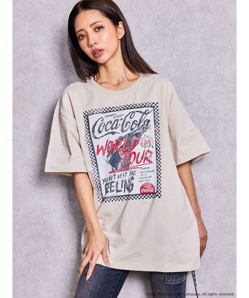 GYDA(ジェイダ)の「Coca-Cola vintage BIG Tシャツ(Tシャツ/カットソー・レディース・アイボリー/ブラック/チャコールグレー・FREE)」の11枚目の写真