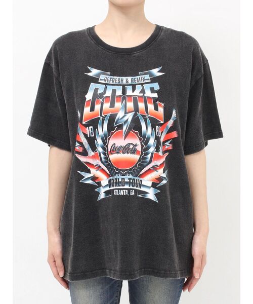GYDA(ジェイダ)の「Coca-Cola vintage BIG Tシャツ(Tシャツ/カットソー・レディース・アイボリー/ブラック/チャコールグレー・FREE)」の7枚目の写真