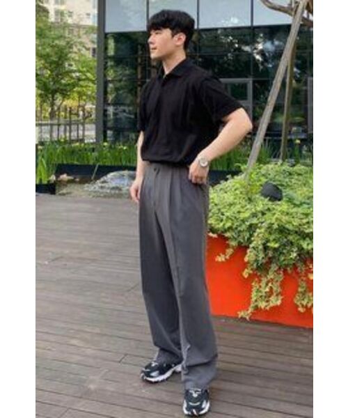 TRADCLUB（トラッドクラブ）の「ツーピンタックワイドスラックス（スラックス・メンズ・ブラウン/ブラック/チャコール・LARGE/MEDIUM/X-LARGE/XX-LARGE）」の6枚目の写真