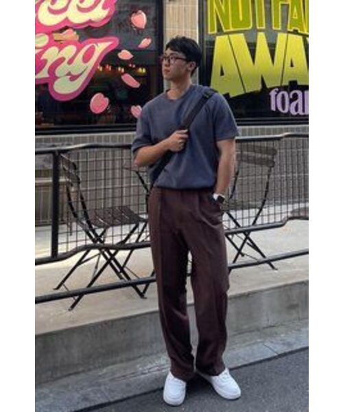 TRADCLUB（トラッドクラブ）の「ツーピンタックワイドスラックス（スラックス・メンズ・ブラウン/ブラック/チャコール・LARGE/MEDIUM/X-LARGE/XX-LARGE）」の7枚目の写真
