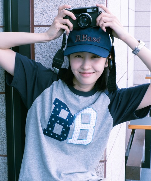 BROKEN BASE(ブロークンベース)の「BB raglan patchwork Tee / BB ラグランパッチワークTee(Tシャツ/カットソー・メンズ・チャコールグレー/グレー・MEDIUM/SMALL)」の20枚目の写真