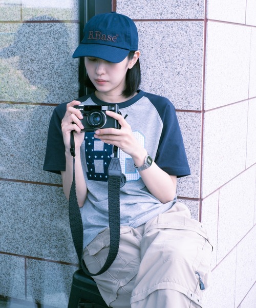 BROKEN BASE(ブロークンベース)の「BB raglan patchwork Tee / BB ラグランパッチワークTee(Tシャツ/カットソー・メンズ・チャコールグレー/グレー・MEDIUM/SMALL)」の22枚目の写真