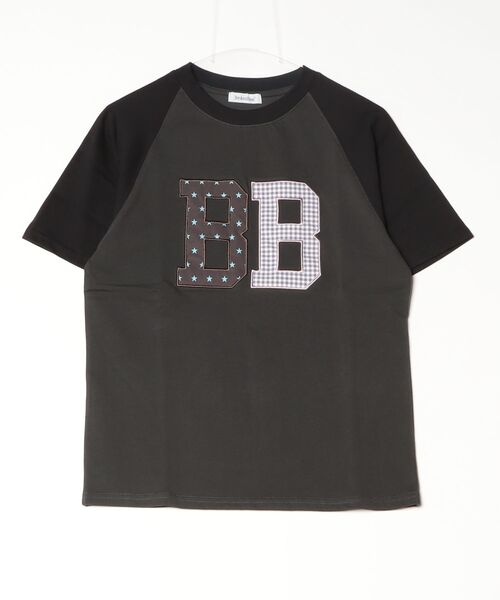 BROKEN BASE(ブロークンベース)の「BB raglan patchwork Tee / BB ラグランパッチワークTee(Tシャツ/カットソー・メンズ・チャコールグレー/グレー・MEDIUM/SMALL)」の5枚目の写真