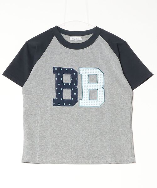 BROKEN BASE(ブロークンベース)の「BB raglan patchwork Tee / BB ラグランパッチワークTee(Tシャツ/カットソー・メンズ・チャコールグレー/グレー・MEDIUM/SMALL)」の6枚目の写真